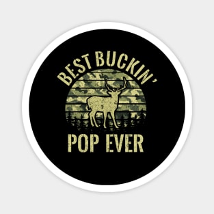 Best Buckin' Pop Ever Camo American Flag Father's Day Gift Magnet